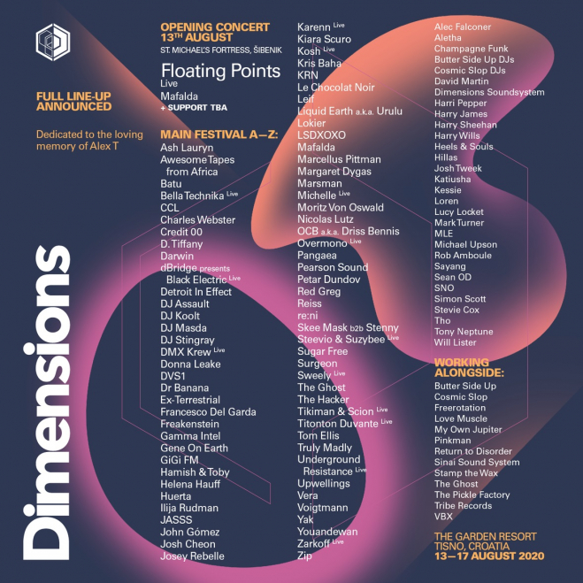 Finalizirana je lista izvođača koji stižu ovo leto na prvi Dimensions festival u Dalmaciji!