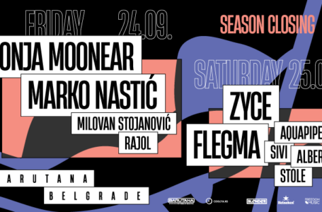 Vikend zatvaranja osme sezone Barutane uz minimal i techno legendu Sonju Moonear, Marka Nastića i progressive trance projekte Zyce i Flegma!