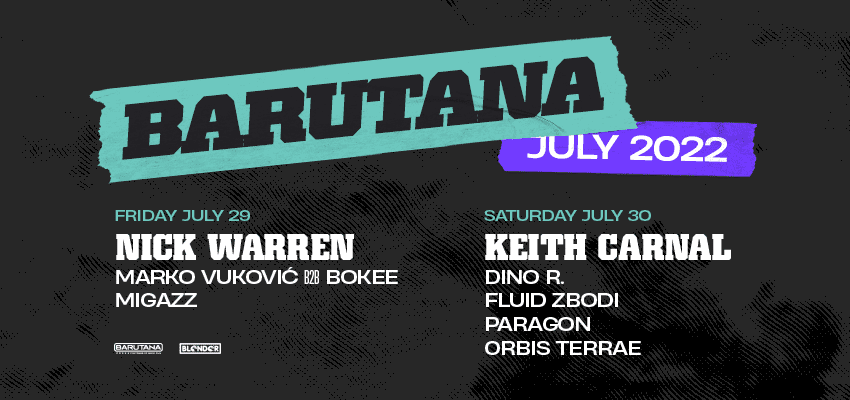 Kraj jula u Barutani uz legendu progressive scene Nicka Warrena i techno DJ-a Keitha Carnala!