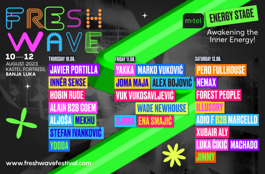  Kompletirana je Energy bina ovogodišnjeg Freshwave Festivala! 