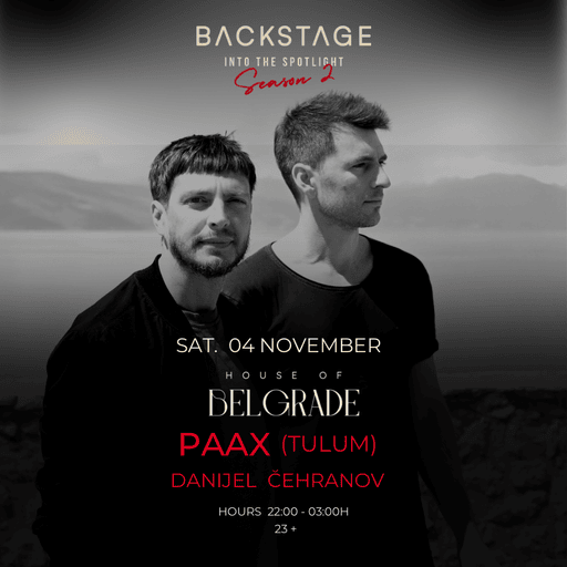  Duo PAAX dolazi ove subote u klub Backstage!