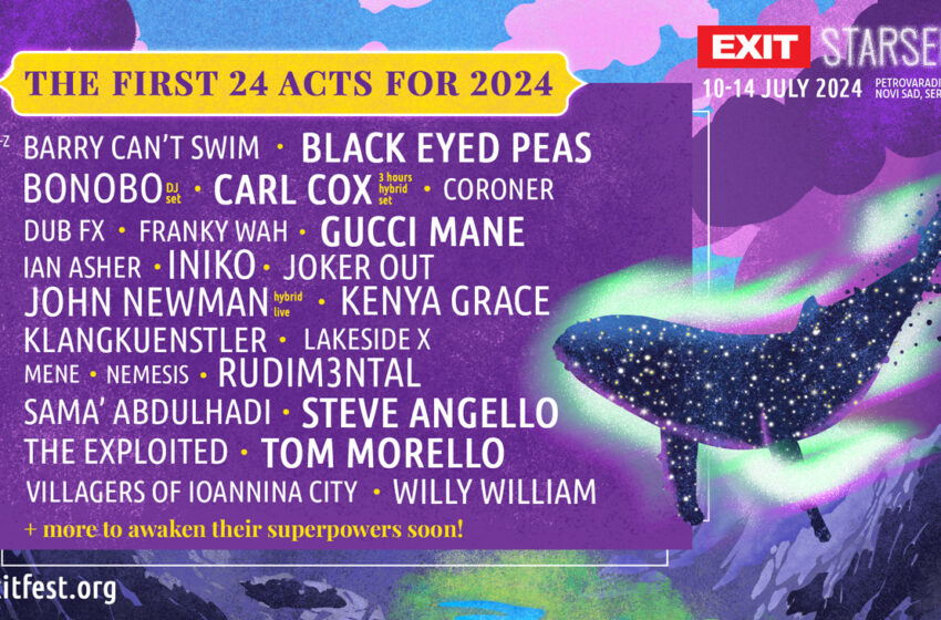  Eksplozivan start narednog izdanja EXIT festivala! Black Eyed Peas, Gucci Mane, Tom Morello, Carl Cox i Bonobo predvode prva 24 imena za EXIT 2024!