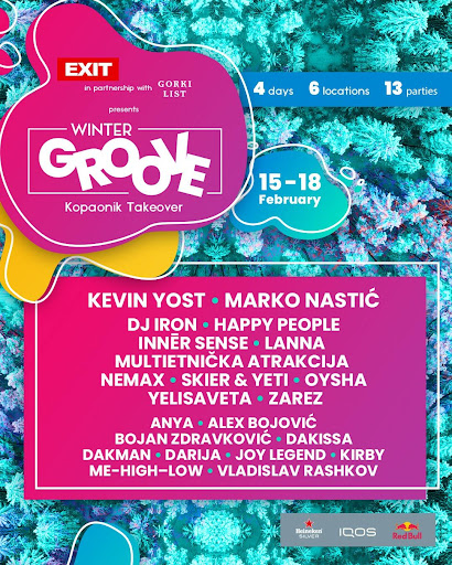  EXIT na Kopaonik donosi veliki Winter Groove: 13 žurki na 6 lokacija od 15. do 18. februara predvode Kevin Yost i Marko Nastić!