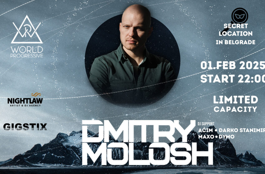  Dmitry Molosh konačno u Beogradu! Ljubitelji progressive zvuka spremite se za 1. februar!