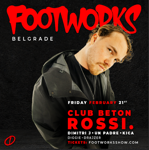  ROSSI. po prvi put u Beogradu: Član prestižne NO ART etikete dolazi na FOOTWORKS SHOW!