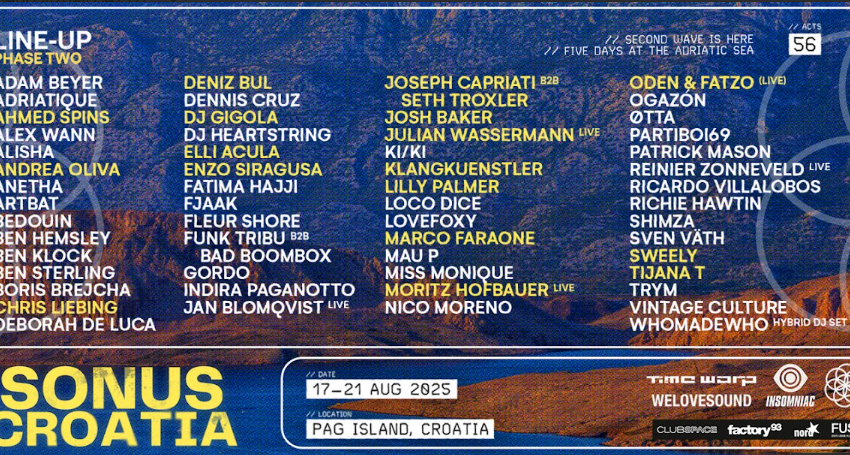  Sonus  otkriva nova imena na programu ovog jedinstvenog letnjeg festivala na Pagu!