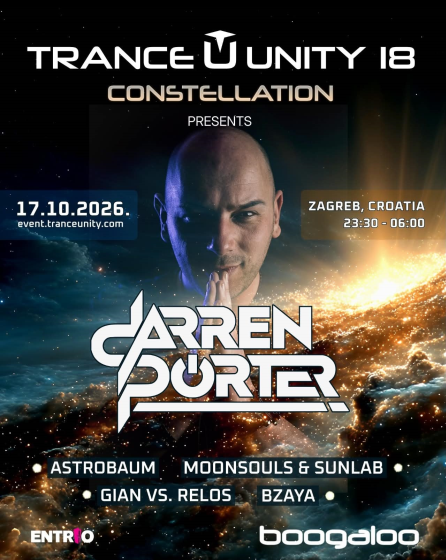  TRANCE UNITY PIŠE NOVO POGLAVLJE U ZAGREBU: DARREN PORTER STIŽE NA NAJVEĆE IZDANJE DO SADA!